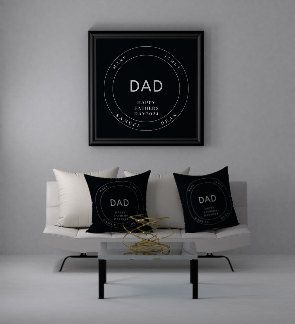 Customizable Father's Day Pillows 12X12| 18X18|24X24|36X36