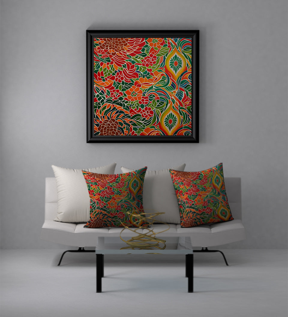 Happy Salad Throw Pillow