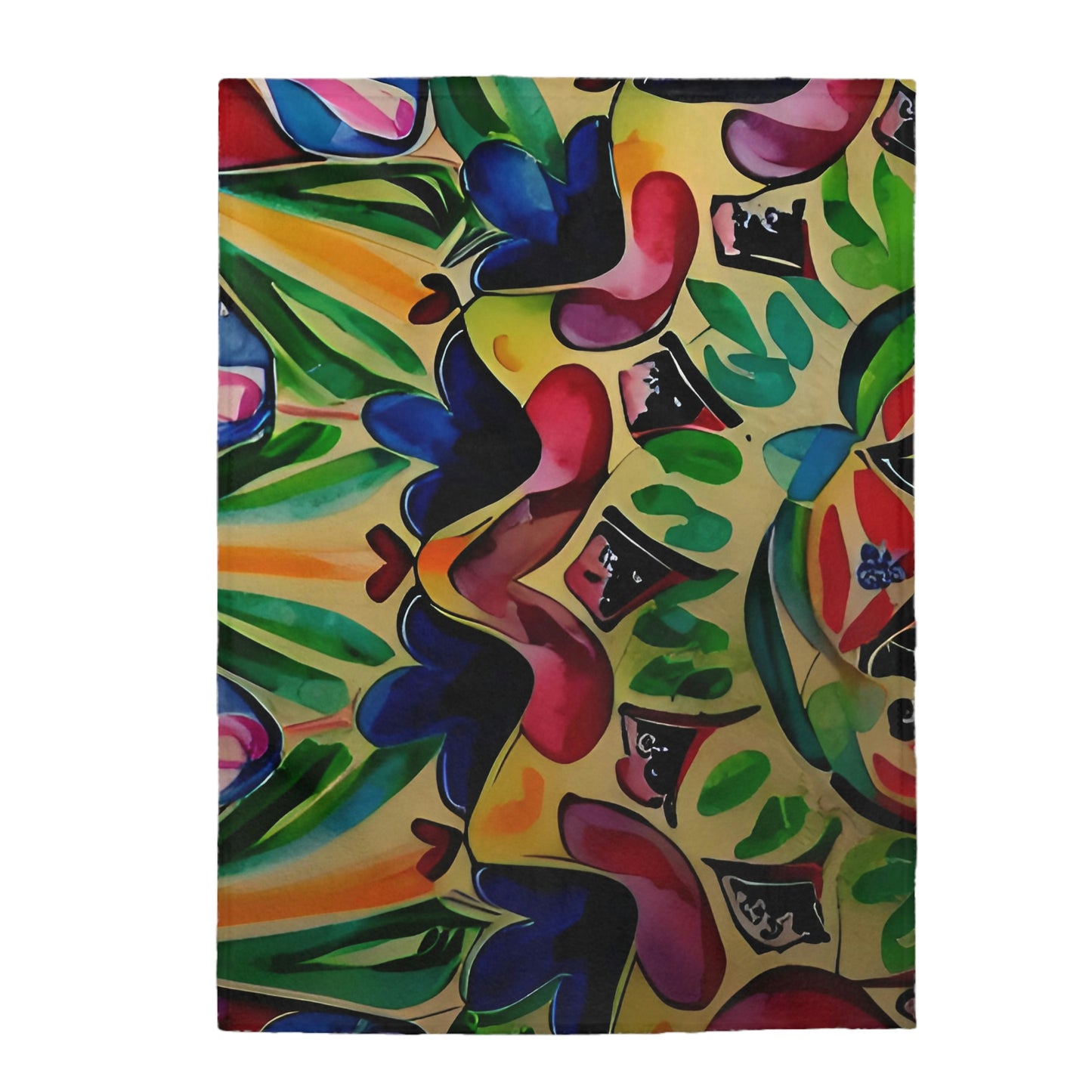 San Jose Velveteen Plush Blanket (Watercolor)