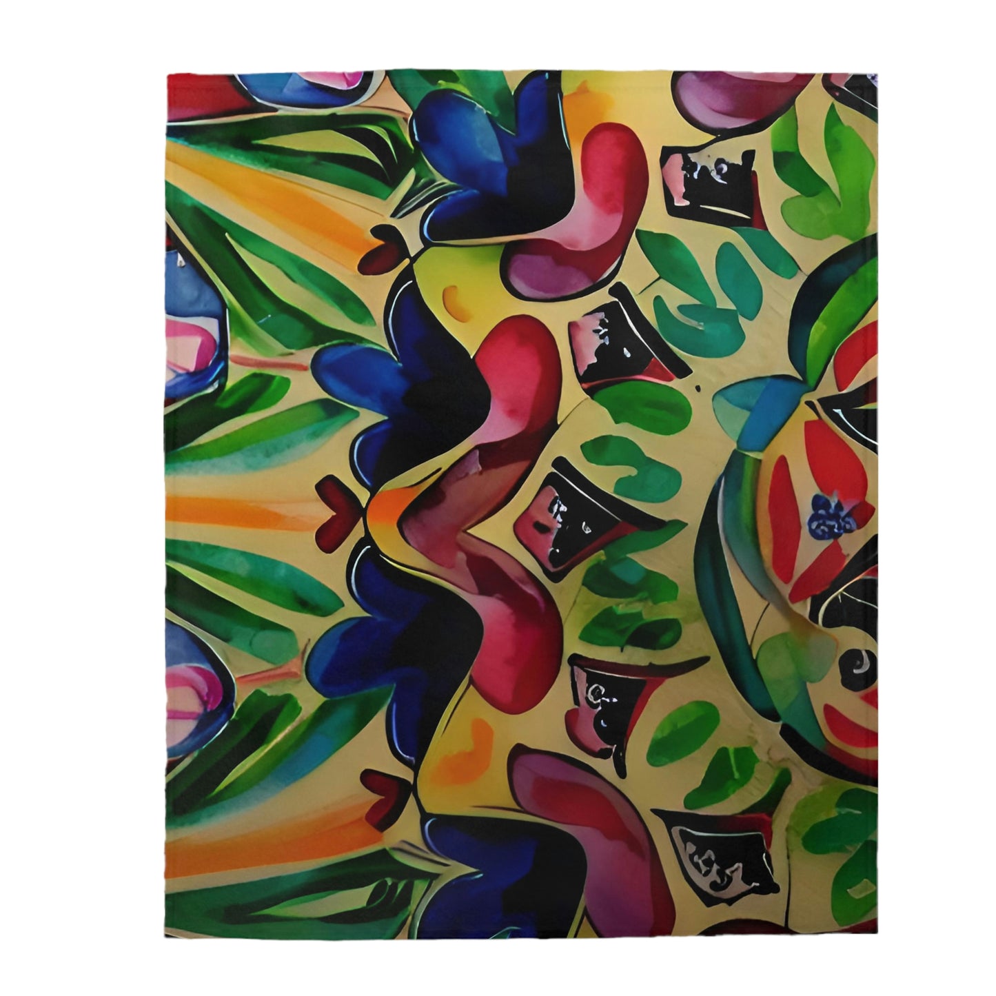 San Jose Velveteen Plush Blanket (Watercolor)