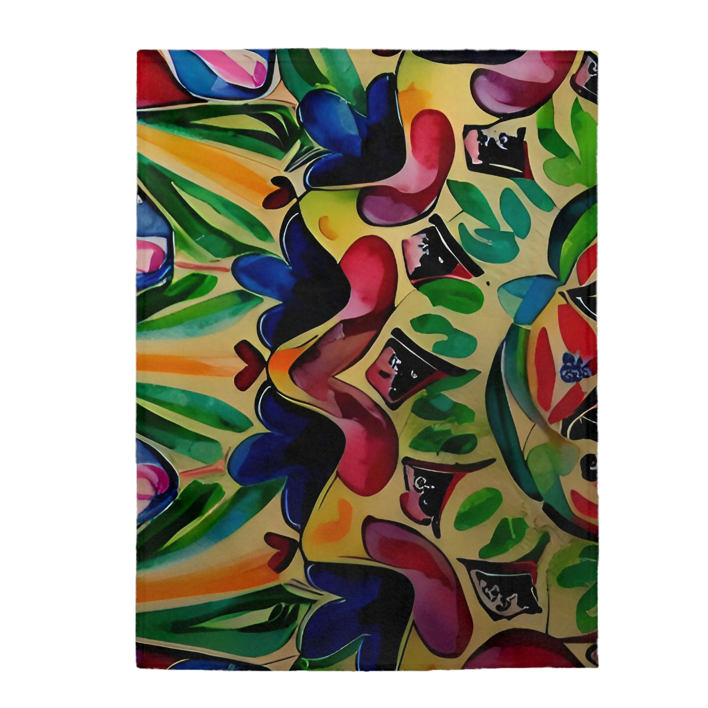 San Jose Velveteen Plush Blanket (Watercolor)